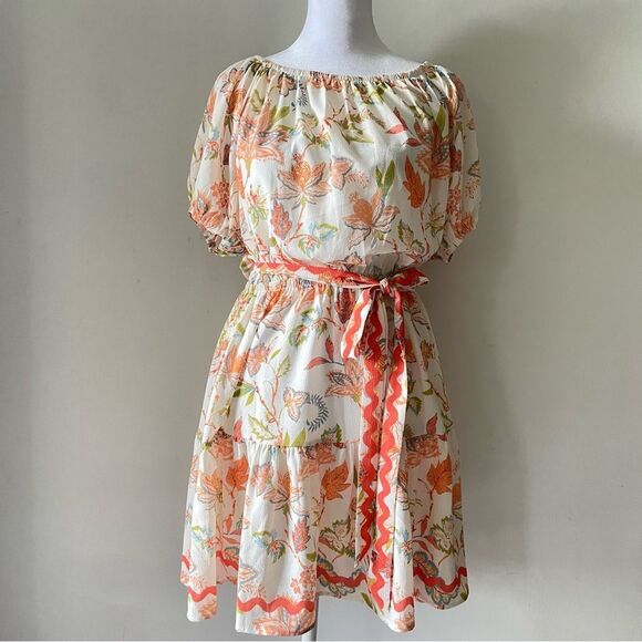 Flying Tomato Off The Shoulder Summer Floral Tiered Dress Women’s Size Small - Picture 1 of 7
